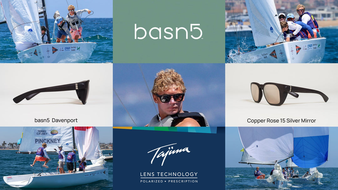 Morgan Pinckney at the 2026 Governor's Cup in basn5 Davenport sunglasses with Tajima Copper Rose 15 Silver Mirror polarized lenses.