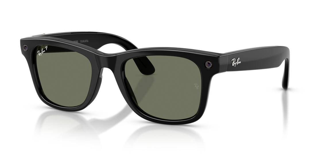 Ray-Ban Meta Gen 3 Wayfarer RW4011 smart glasses with polarized green lenses